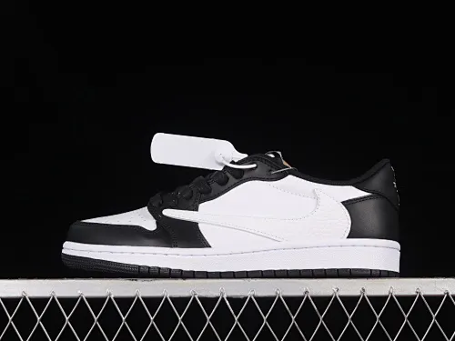 All Categories Air Jordan Jordan series basketball shoes Air Jordan 1 Low Travis Scott x Air Jordan 1 Low OG AJ1 Joe 1 black and white overhead low-top basketball shoes DM7866-007